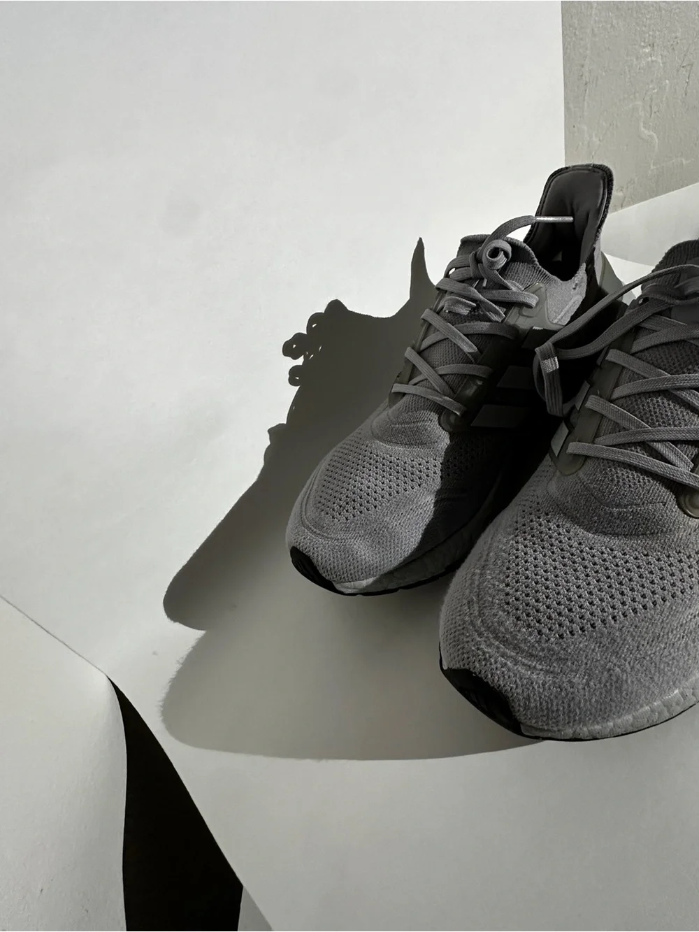 adidas UltraBoost Gray Mesh Running Sneakers Mens US 12 Lace Up FY8354